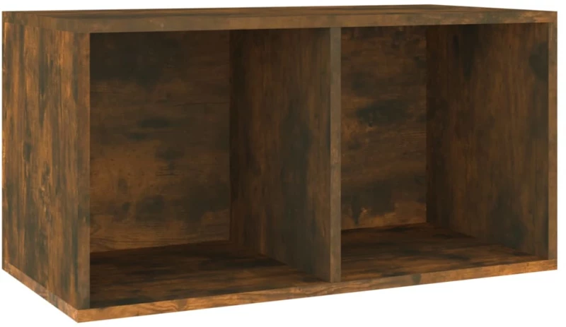 vidaXL Έπιπλο Δίσκων Βινυλίου Καπνιστή Δρυς 71x34x36 εκ. Επεξεργ. Ξύλο N/A Καφέ