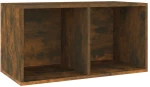 vidaXL Έπιπλο Δίσκων Βινυλίου Καπνιστή Δρυς 71x34x36 εκ. Επεξεργ. Ξύλο N/A Καφέ
