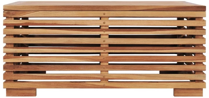 vidaXL Σετ Τραπέζι Κήπου & Υποπόδιο Μασίφ Ξύλο Teak με Κρεμ Μαξιλάρι  Κρεμ