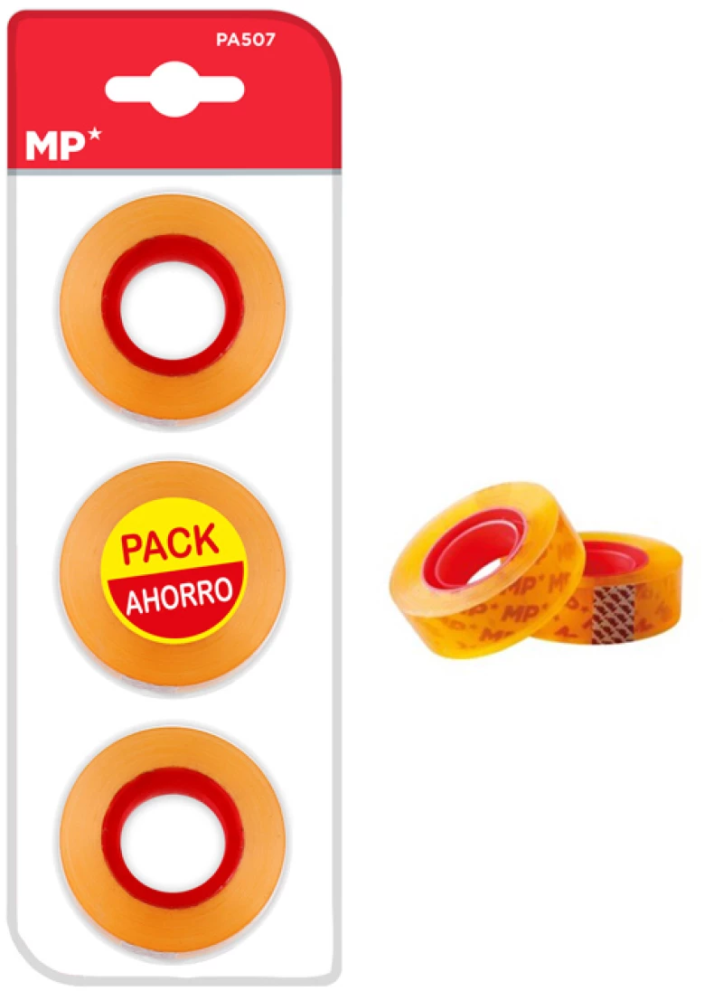 MP κολλητική ταινία Transparent PA507-03, 24mm, 33m, διάφανη, 3τμχ