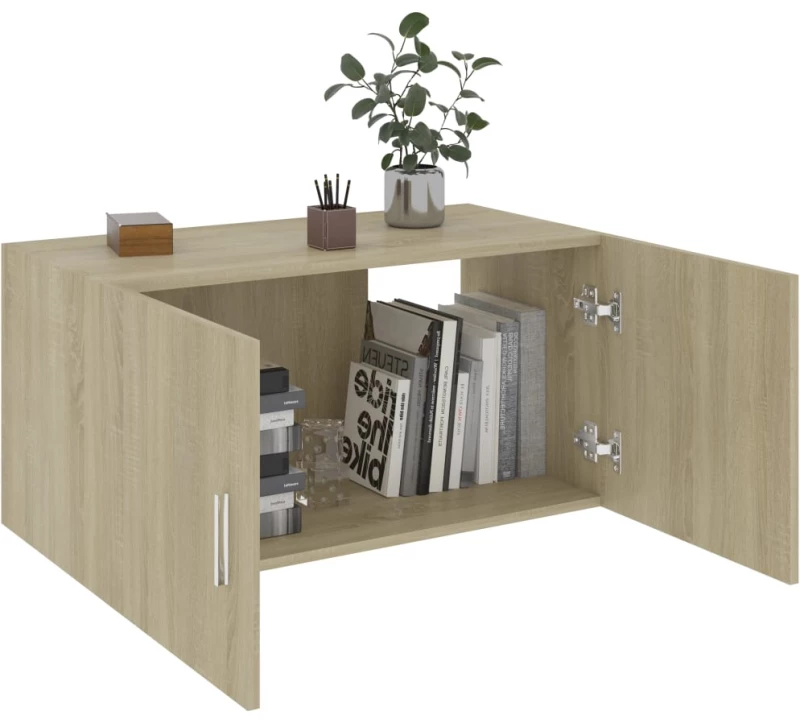 vidaXL Ντουλάπι Επιτοίχιο Sonoma Δρυς 80 x 39 x 40 εκ. από Μοριοσανίδα N/A Καφέ