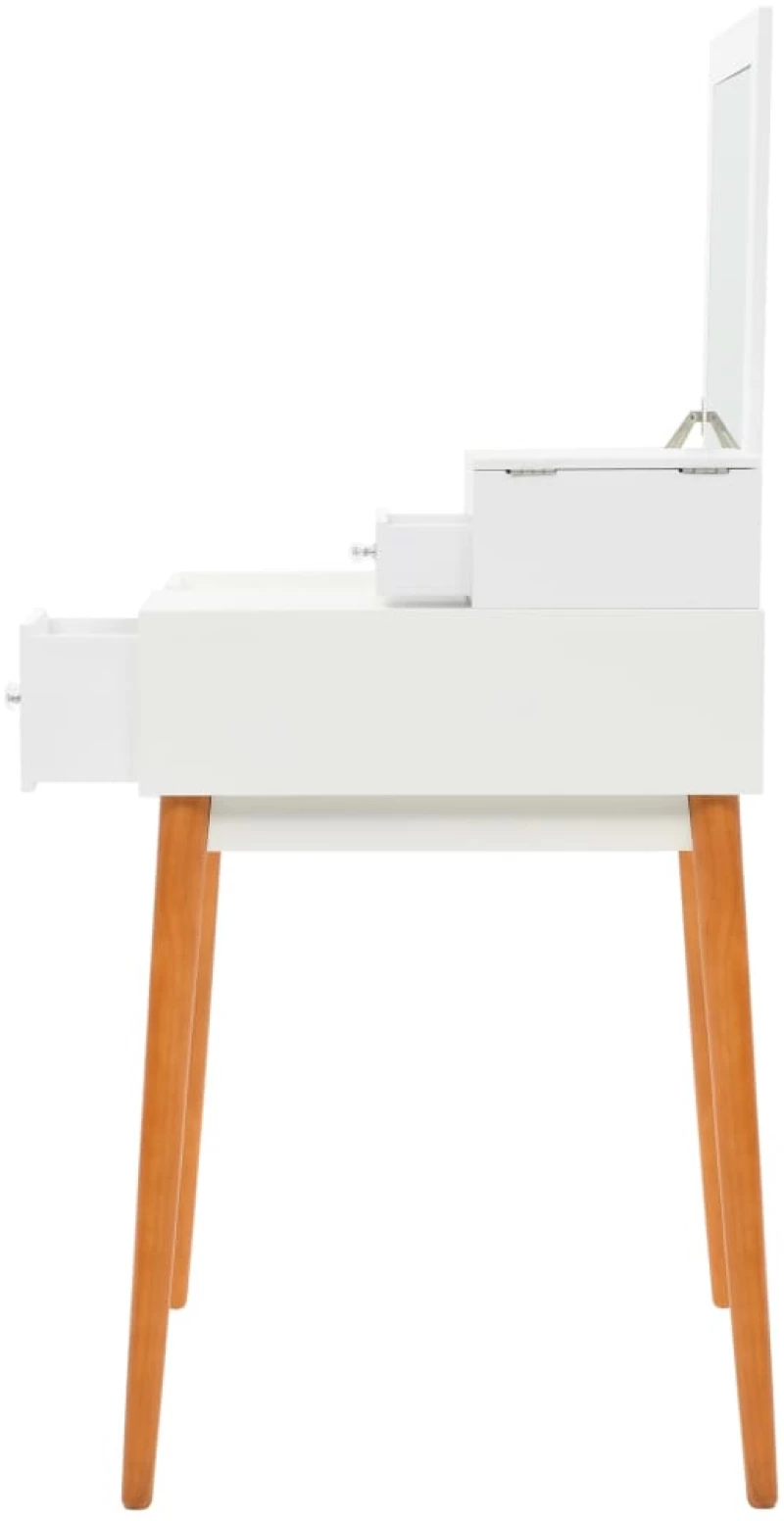 vidaXL Μπουντουάρ με Καθρέφτη 60 x 50 x 86 εκ. από MDF N/A Λευκό