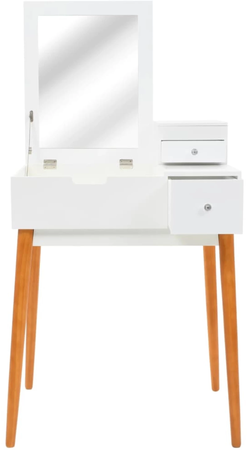 vidaXL Μπουντουάρ με Καθρέφτη 60 x 50 x 86 εκ. από MDF N/A Λευκό