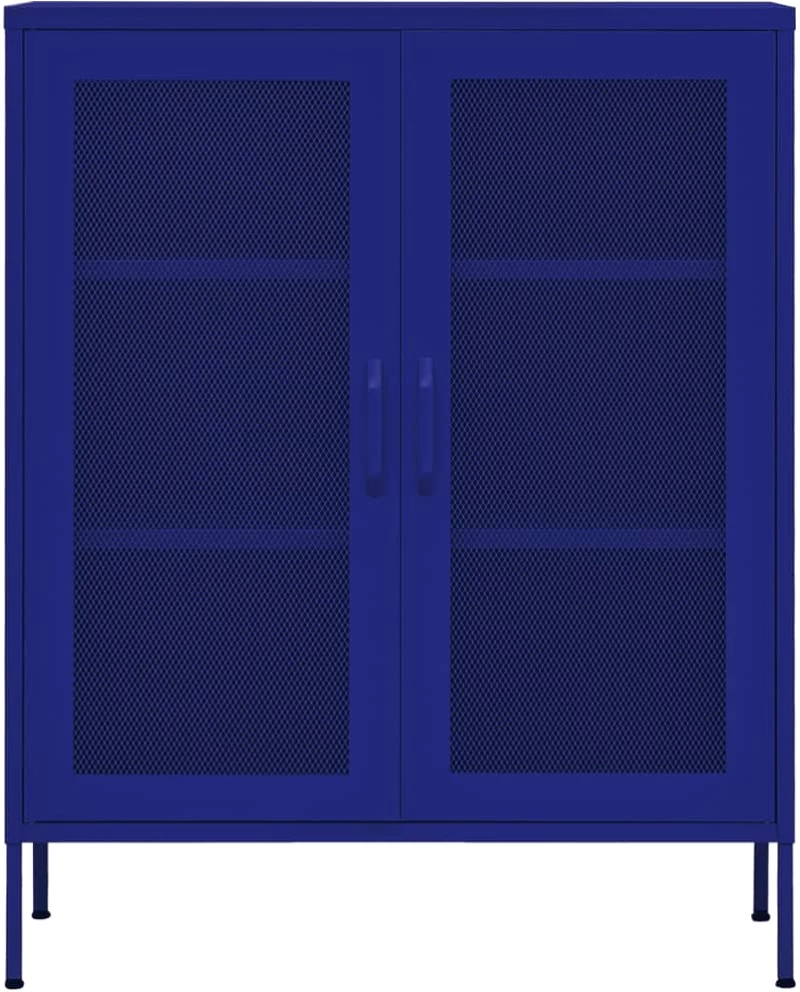 vidaXL Ντουλάπι Αποθήκευσης Ναυτικό Μπλε 80 x 35 x 101,5 εκ. Ατσάλινο N/A Μπλε