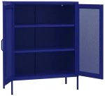 vidaXL Ντουλάπι Αποθήκευσης Ναυτικό Μπλε 80 x 35 x 101,5 εκ. Ατσάλινο N/A Μπλε