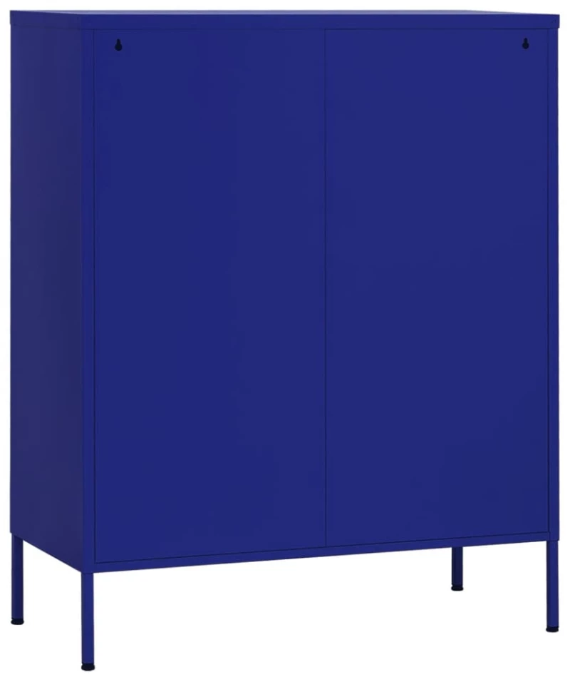 vidaXL Ντουλάπι Αποθήκευσης Ναυτικό Μπλε 80 x 35 x 101,5 εκ. Ατσάλινο N/A Μπλε
