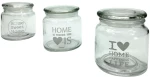 Βαζάκι γυάλινο με σχέδιο love home 550ml [70602802]