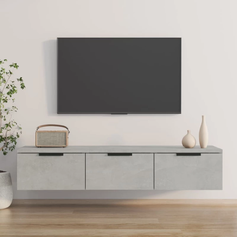 vidaXL Ντουλάπι Τοίχου Γκρι Σκυρ. 102x30x20 εκ. Επεξεργασμένο Ξύλο N/A Γκρι