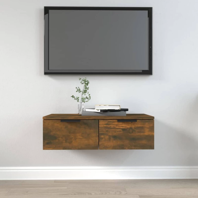 vidaXL Ντουλάπι Τοίχου Καπνιστή Δρυς 68x30x20 εκ. Επεξεργασμένο Ξύλο N/A Καφέ