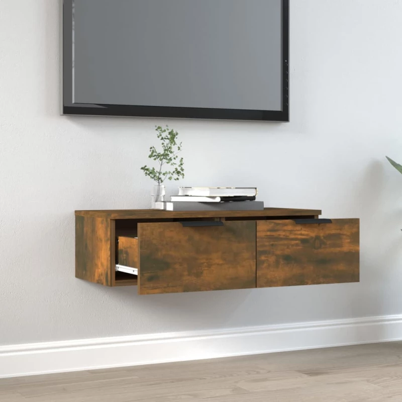 vidaXL Ντουλάπι Τοίχου Καπνιστή Δρυς 68x30x20 εκ. Επεξεργασμένο Ξύλο N/A Καφέ