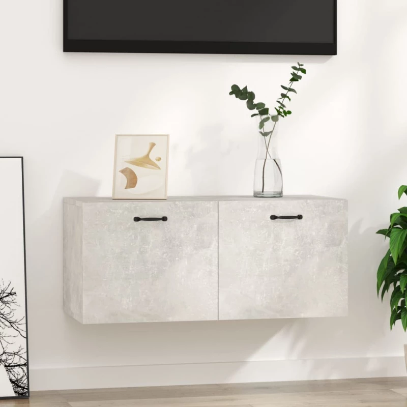 vidaXL Ντουλάπι Τοίχου Γκρι Σκυρ. 80x35x36,5 εκ. Επεξεργασμένο Ξύλο N/A Γκρι