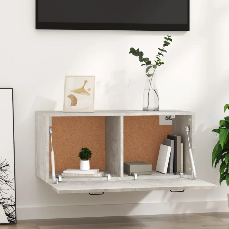 vidaXL Ντουλάπι Τοίχου Γκρι Σκυρ. 80x35x36,5 εκ. Επεξεργασμένο Ξύλο N/A Γκρι