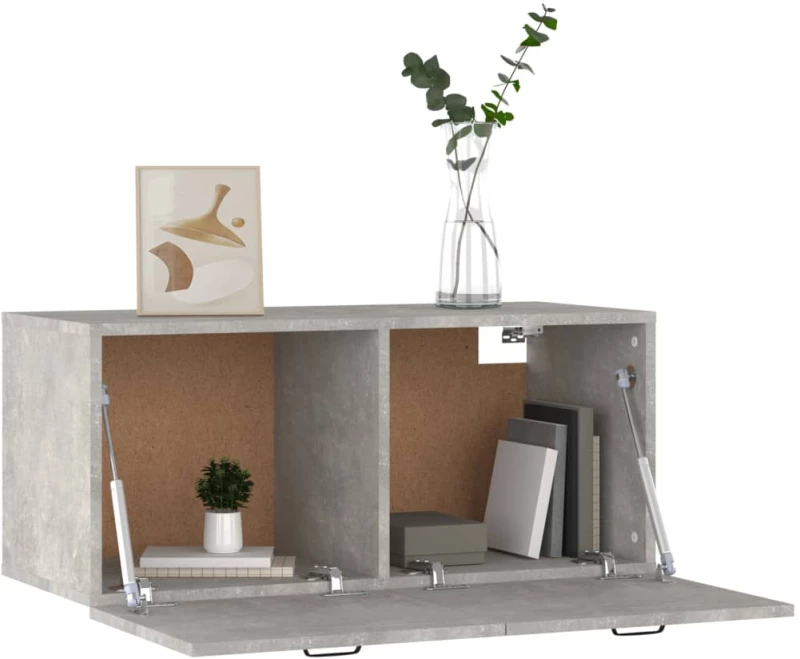 vidaXL Ντουλάπι Τοίχου Γκρι Σκυρ. 80x35x36,5 εκ. Επεξεργασμένο Ξύλο N/A Γκρι