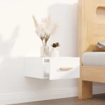 vidaXL Κομοδίνο Επιτοίχιο Λευκά 35 x 35 x 20 εκ. N/A Λευκό