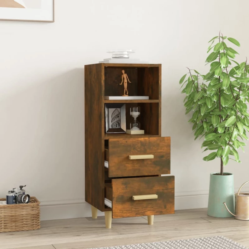 vidaXL Ντουλάπι Καπνιστή Δρυς 34,5 x 34 x 90 εκ. Επεξεργασμένο Ξύλο N/A Καφέ