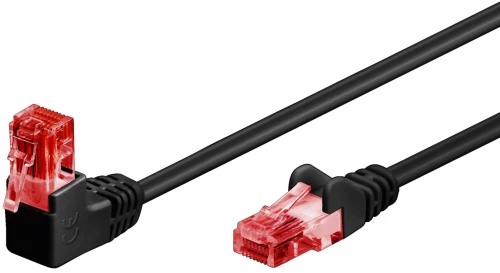 GOOBAY καλώδιο U/UTP CAT6 51516, γωνιακό, CCA AWG 25/7, 2m, μαύρο