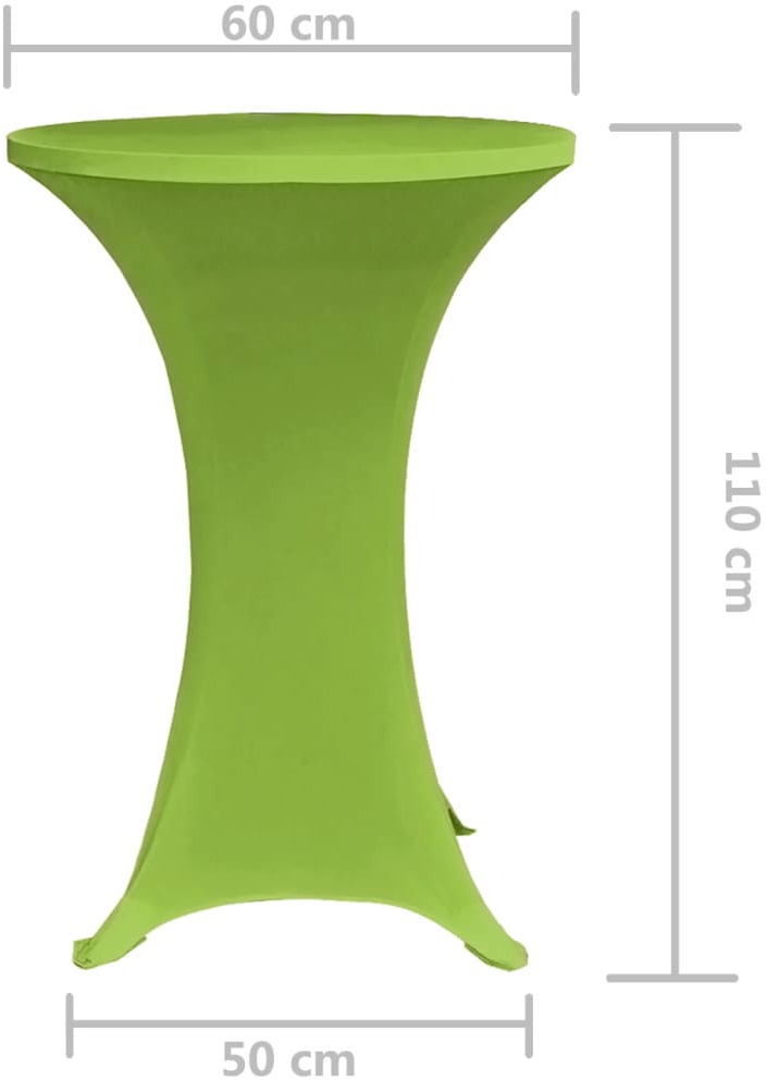 vidaXL Καλύμματα Τραπεζιού Ελαστικά 2 τεμ. Πράσινα 60 εκ. 60 cm Πράσινο
