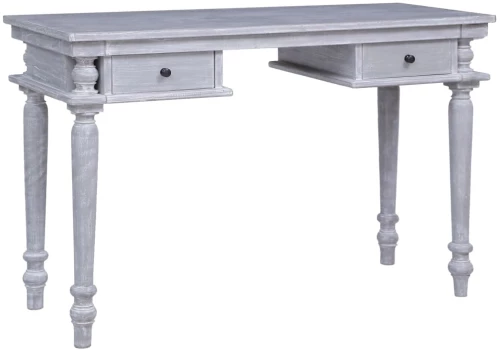 vidaXL Γραφείο 115 x 50 x 78 εκ. από Μασίφ Μαόνι 115 x 50 x 78 cm Γκρι