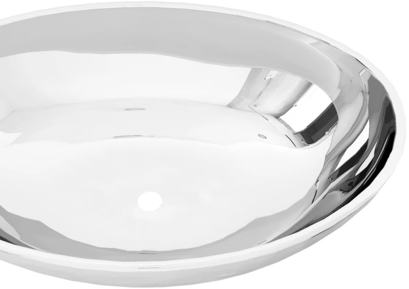 vidaXL Νιπτήρας Ασημί 40 x 33 x 13,5 εκ. Κεραμικός N/A Ασήμι