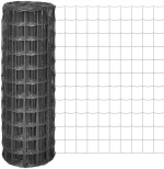 vidaXL Συρματόπλεγμα Γκρι 25 x 1,2 μ. Ατσάλινο N/A Γκρι