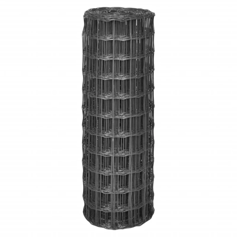 vidaXL Συρματόπλεγμα Γκρι 25 x 1,2 μ. Ατσάλινο N/A Γκρι
