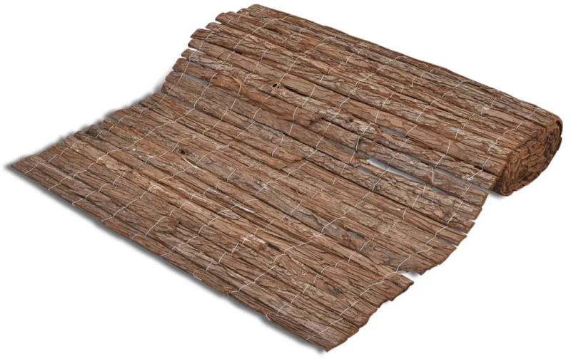 vidaXL Φράχτης 400 x 100 εκ. από Φλοιό Δέντρου 400 x 100 cm Καφέ