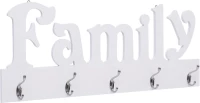 vidaXL Κρεμάστρα Τοίχου «FAMILY» 74 x 29,5  εκ. N/A Λευκό
