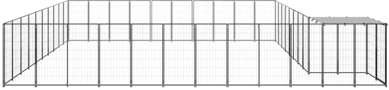 vidaXL Σπιτάκι Σκύλου Μαύρο 31,46 μ² Ατσάλινο 31.46 m² Μαύρο