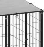vidaXL Σπιτάκι Σκύλου Μαύρο 31,46 μ² Ατσάλινο 31.46 m² Μαύρο