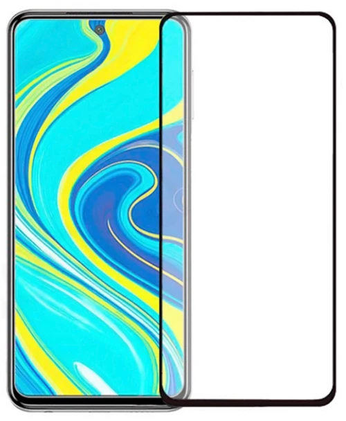 POWERTECH Tempered Glass 5D, full glue, Xiaomi Redmi Note 9 Pro, μαύρο