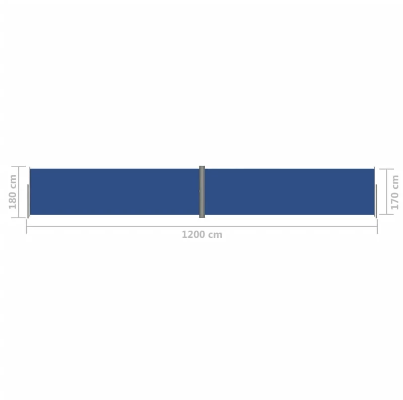 vidaXL Σκίαστρο Πλαϊνό Συρόμενο Μπλε 180 x 1200 εκ. 180 x 1200 cm Μπλε