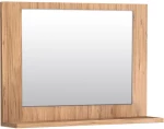 Καθρέφτης μπάνιου Devlin Megapap από μελαμίνη χρώμα pine oak 60x10x45εκ.