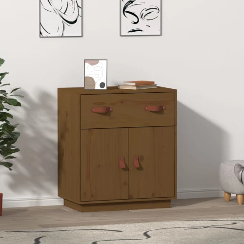 vidaXL Ντουλάπι Καφέ Μελί 65,5 x 40 x 75 εκ. από Μασίφ Ξύλο Πεύκου N/A Καφέ