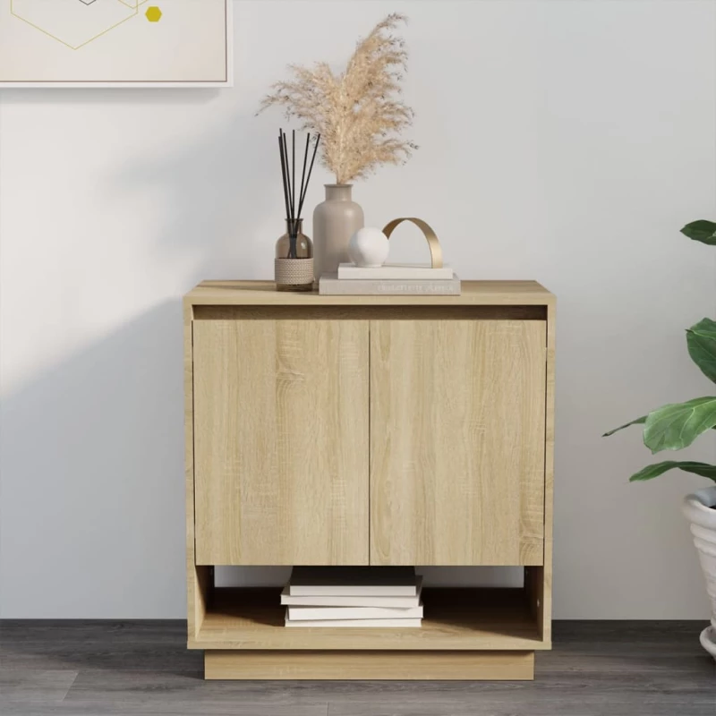 vidaXL Μπουφές Sonoma Δρυς 70 x 41 x 75 εκ. από Μοριοσανίδα N/A Καφέ