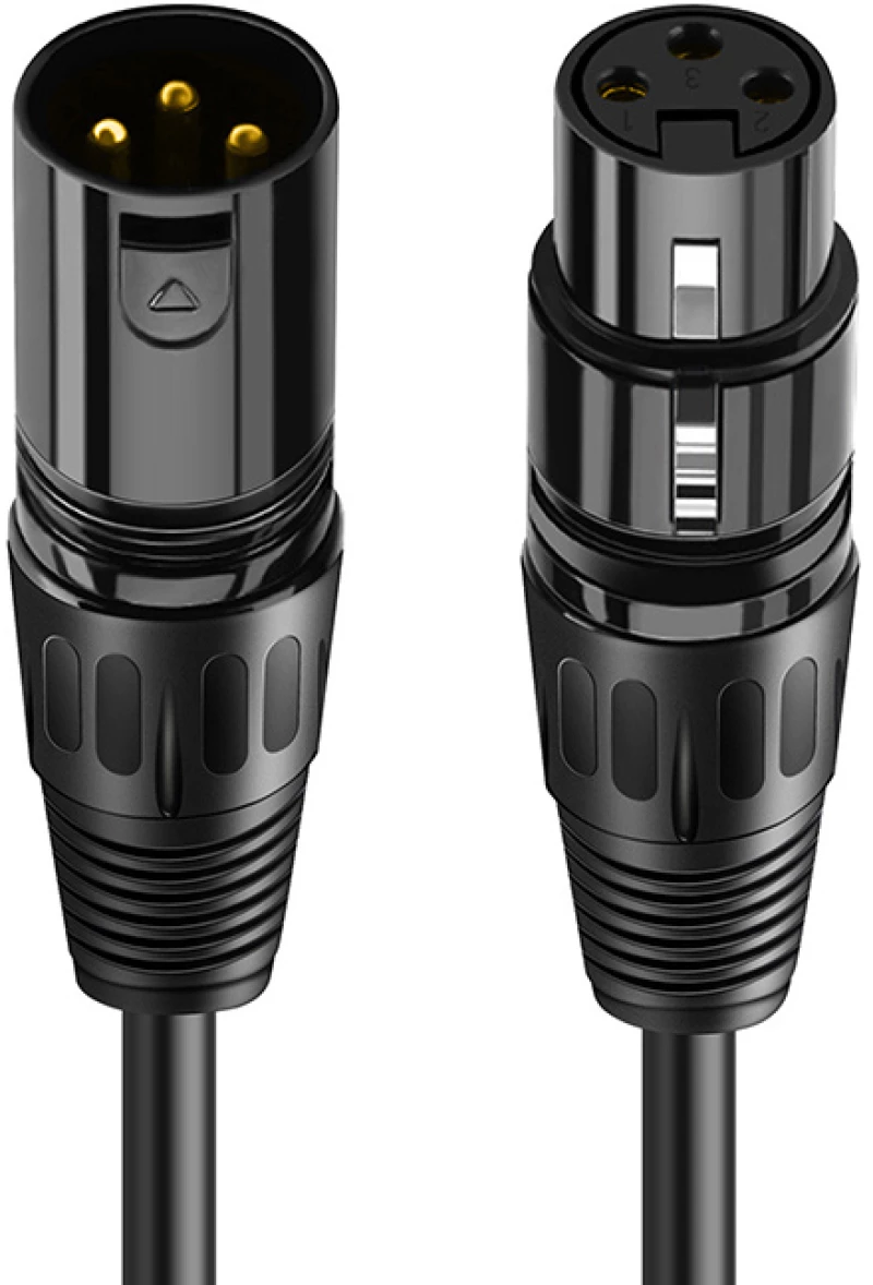 CABLETIME καλώδιο μικροφώνου XLR AV350, 3P, M/F, 24AWG, 10m, μαύρο