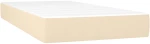 vidaXL Κρεβάτι Boxspring με Στρώμα Κρεμ 200x200 εκ. Υφασμάτινο 200 x 200 cm Κρεμ