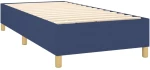 vidaXL Κρεβάτι Boxspring με Στρώμα Μπλε 90x190 εκ.Υφασμάτινο 90 x 190 cm Μπλε