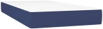 vidaXL Κρεβάτι Boxspring με Στρώμα Μπλε 90x190 εκ.Υφασμάτινο 90 x 190 cm Μπλε