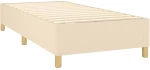 vidaXL Κρεβάτι Boxspring με Στρώμα Κρεμ 90x200 εκ.Υφασμάτινο 90 x 200 cm Κρεμ