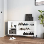 vidaXL Παπουτσοθήκη Γυαλιστερό Λευκό 102x36x60 εκ. Επεξεργασμένο Ξύλο N/A Λευκό