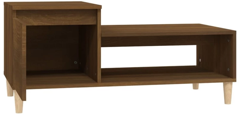 vidaXL Τραπεζάκι Σαλονιού Καφέ Δρυς 100x50x45 εκ. Επεξεργασμ. Ξύλο N/A Καφέ