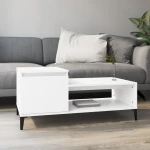 vidaXL Τραπεζάκι Σαλονιού Λευκό 100x50x45 εκ. Επεξεργασμένο Ξύλο N/A Λευκό
