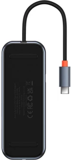 Hub 4in1 Baseus AcmeJoy Series USB-C to 3xUSB 3.0 + USB-C PD (dark grey)