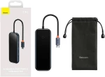 Hub 4in1 Baseus AcmeJoy Series USB-C to 3xUSB 3.0 + USB-C PD (dark grey)