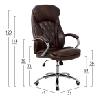 ΚΑΡΕΚΛΑ ΓΡΑΦΕΙΟΥ LANISHA HM1099.09 ΚΑΦΕ 65x73x125cm (Η τιμή αφορά το 1 τεμάχιο)