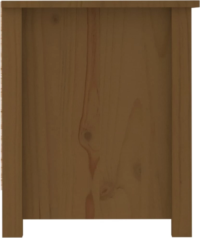 vidaXL Παπουτσοθήκη Μελί 110x38x45,5 εκ. από Μασίφ Ξύλο Πεύκου N/A Καφέ