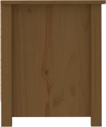vidaXL Παπουτσοθήκη Μελί 110x38x45,5 εκ. από Μασίφ Ξύλο Πεύκου N/A Καφέ