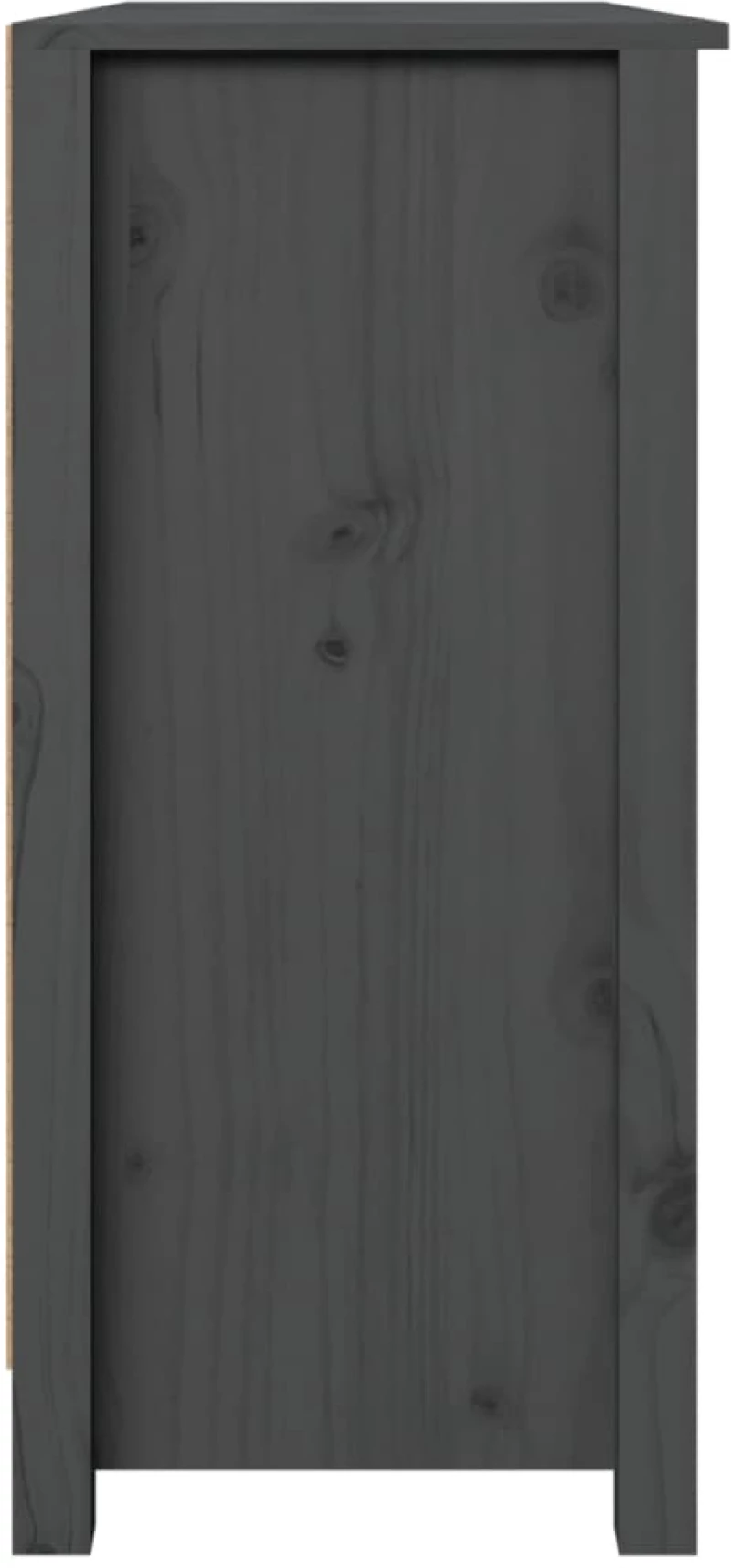 vidaXL Ντουλάπι Γκρι 100 x 35 x 74 εκ. από Μασίφ Ξύλο Πεύκου N/A Γκρι