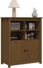 vidaXL Ντουλάπι Καφέ Μέλι 83x41,5x100 εκ. από Μασίφ Ξύλο Πεύκου N/A Καφέ