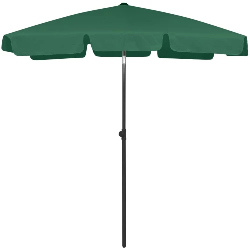 vidaXL Ομπρέλα Θαλάσσης Πράσινη 180 x 120 εκ. 180 x 120 cm Πράσινο